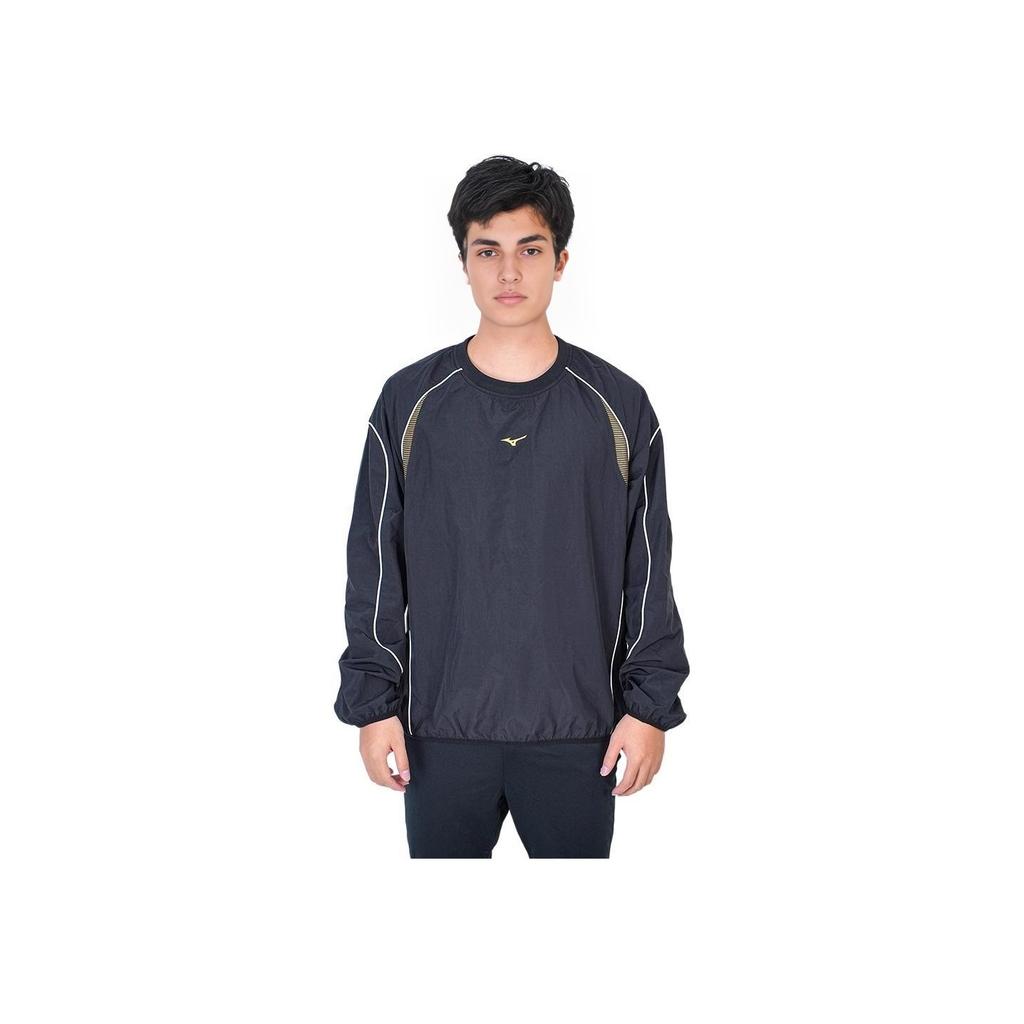Mizuno Waterproof Pullover Casual Football Hoodie Men Hoodies Black Gold P2CE19Z178