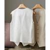 Summer Fashion Slimming Linen Vest for Women Lightweight Trendy Layering Piece