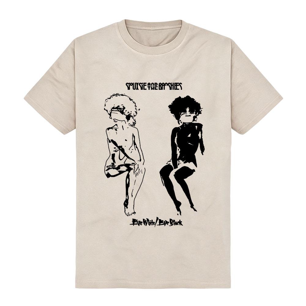 Eve White Eve Black T-Shirt Band Siouxsie and The Banshees Design Tees Unisex Streetwear Cotton Short Sleeve Soft Tshirts Print