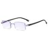 1pc Rimless Anti Blue Light Myopia Glasses 1 0 to 4 0 Prescription Nearsighted Frameless Eyewear for Eye Protection