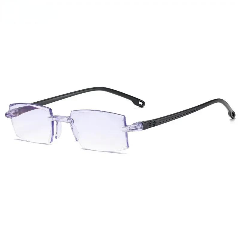 1pc Rimless Anti Blue Light Myopia Glasses 1 0 to 4 0 Prescription Nearsighted Frameless Eyewear for Eye Protection