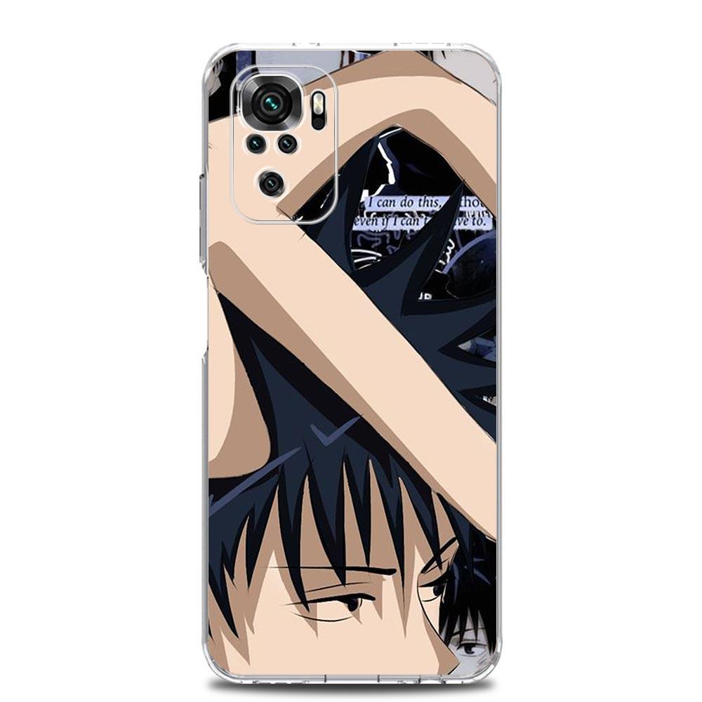 Transparent Phone Case For Xiaomi Redmi Note 10 11 Pro 9S 9 8 7 8T 9C 9A 8A K40 Pro Soft Silicone Cover Sukuna Jujutsu Kaisen