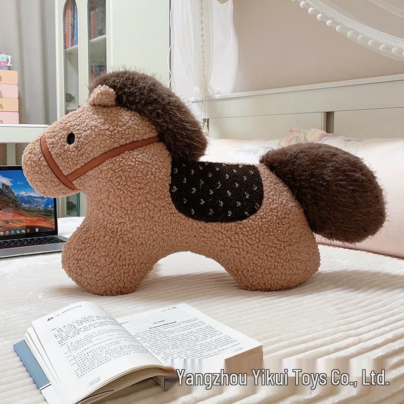 

Year of the Horse Fortune Plush Toy – Zodiac Souvenir & Lucky Gift Pillow 48*78cm/0.65kg кофейный