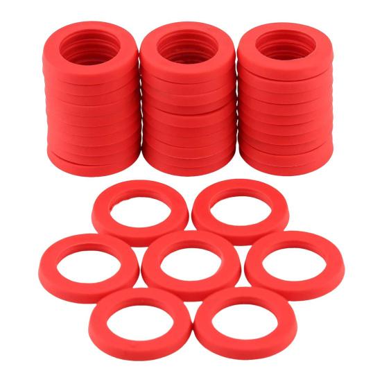 Silicone Hose Gaskets Red Washer Set Faucet Repair Parts O-Rings for 3/4 Inch Garden Hose And Outdoor Water Faucet Easy Leak Repair