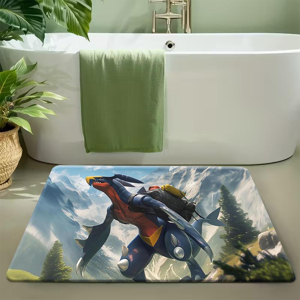 Pokemon Team Rocket Jessie Mugshot Print Non-Slip Doormat, Absorbent Floor Mat for Home Decor 40cm by 60cm