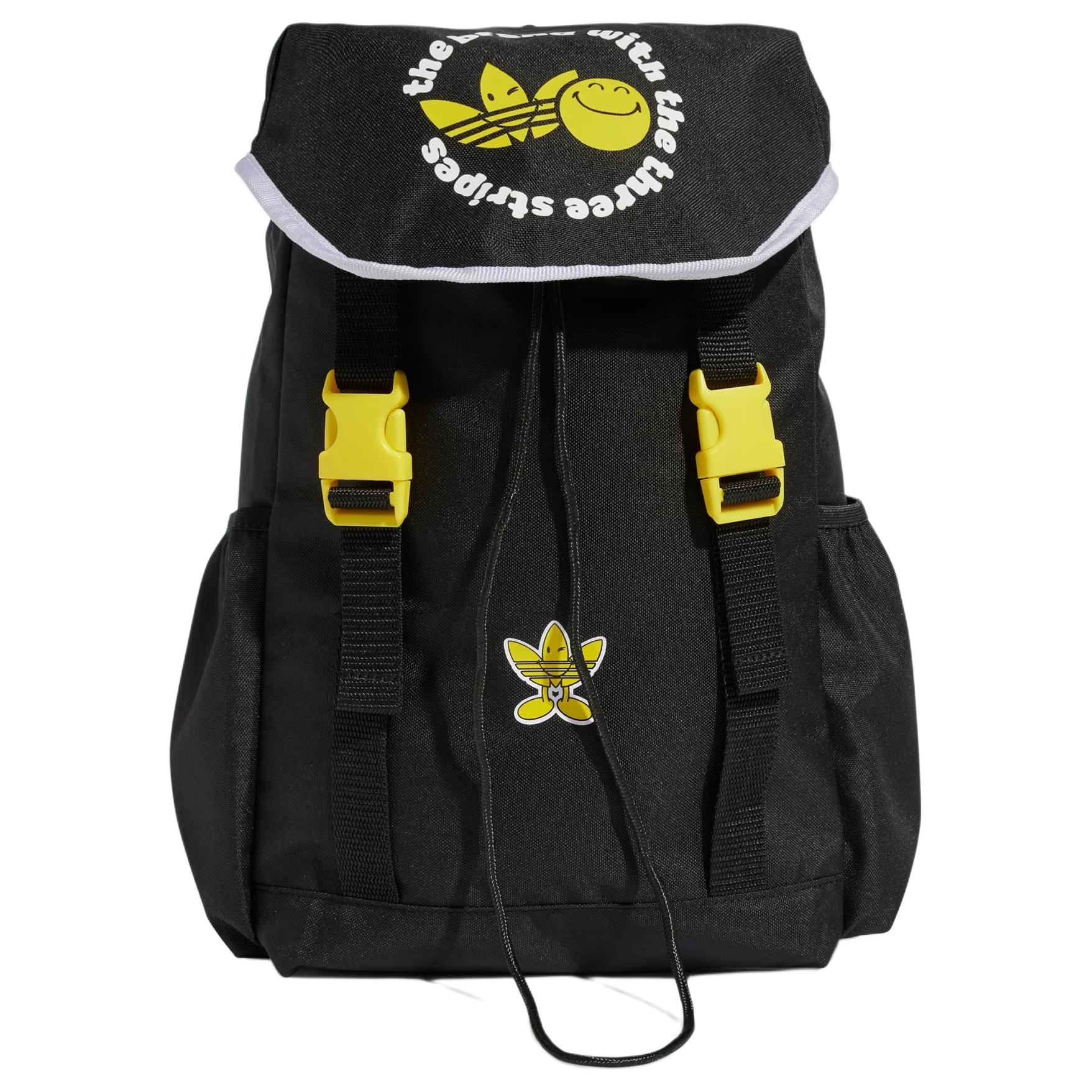 

Adidas Smiley 15.5 L Fashion Simple Buckle Closure Backpack Kids Backpack Black Yellow JC8521 Black & Yellow