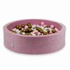 Dry Pool 110X30Cm Velvet Soft Pink With 400pcs Balls: Pearl, Old Gold, Light Pink