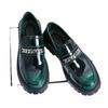 22 new big head leather shoes thick sole heightening patent leather glossy casual thick heel hairstylist tide