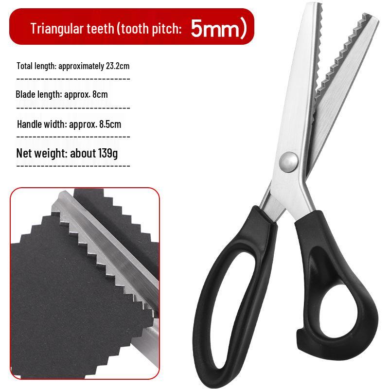 Multifunktionale Edelstahl-Scheren mit Wellenschliff für Schneiderei, Papier und Fadenschneiden