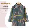Grandma Chic Seven-Sleeve Lightweight Blouse for Elderly Women - Plus Size Summer Top