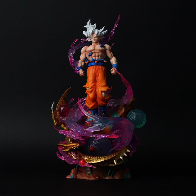 Dragon Ball Animation Figure Free Aspiration Wukong Wujita Super Saiyan Doll Illuminating Tabletop Ornament