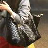 Grote geweven boodschappentas voor dames, lente retro veelzijdige schoudertas, Koreaanse stijl hobo handtas, forens casual mode portemonnee