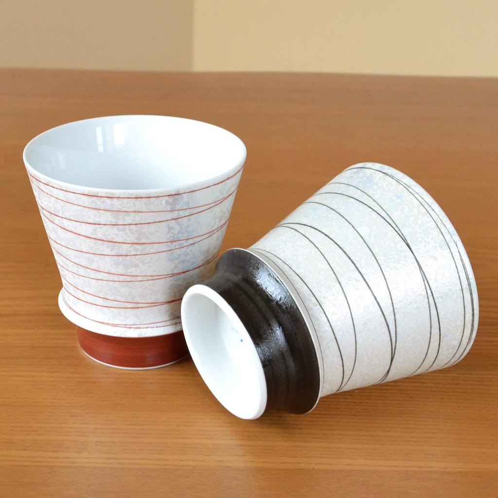 A perfect gift for and A pair of Arita ware shochu set of in a wooden parents, grandparents, first-time employees. glasses, "Kotobuki" (a two), box.