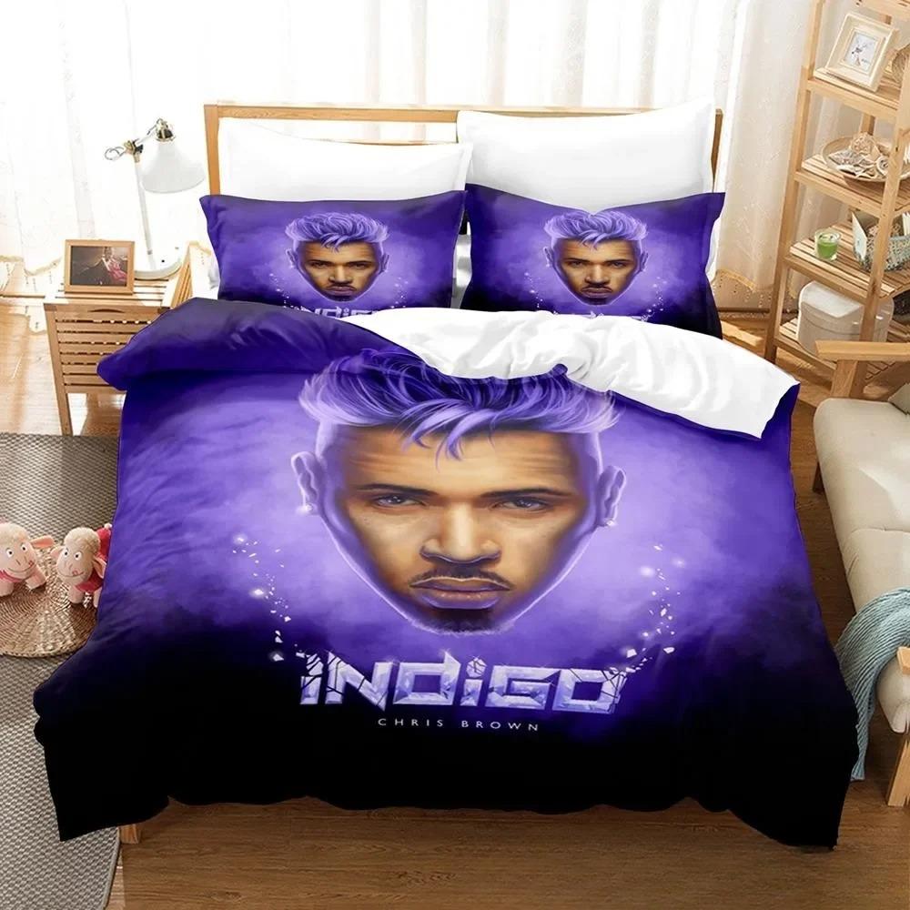3D Print B-Chris Brown Bedding Set Single Twin Full Queen King Size Bed Set Adult Kid Bedroom Duvet cover Sets