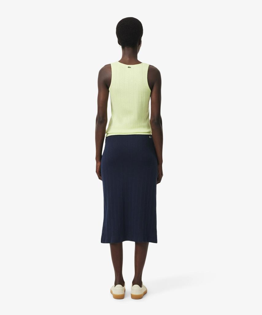 Lacoste Women'S Pointel Mid-Length Skirt Jf9831-56G 166
