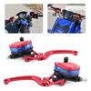 2Pcs 7/8inch Motorcycle Handlebar Master Cylinder Levers Handle Hydraulic Brake Pump Clutch with Master Cylinder Reservoir