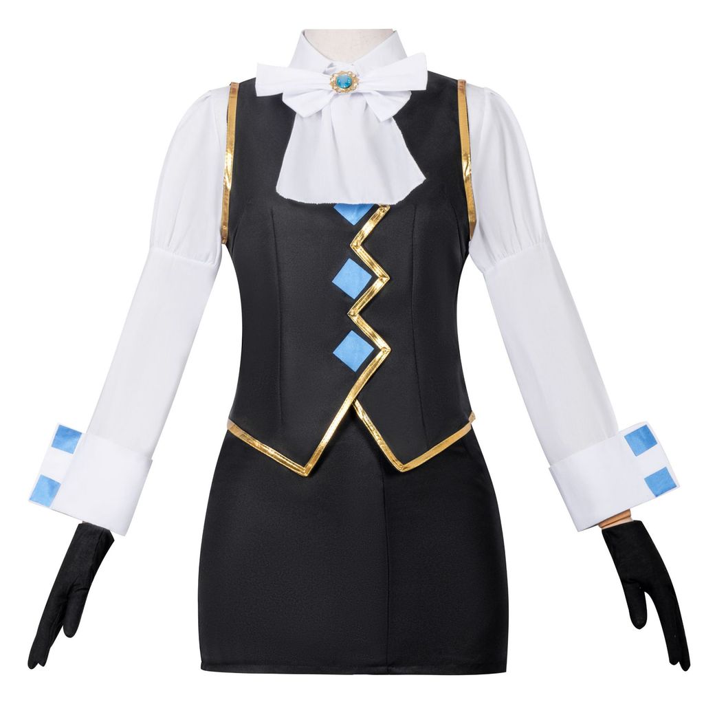 Ace Attorney Franziska Von Karma Cosplay Costume With Badge For Anime Role Play