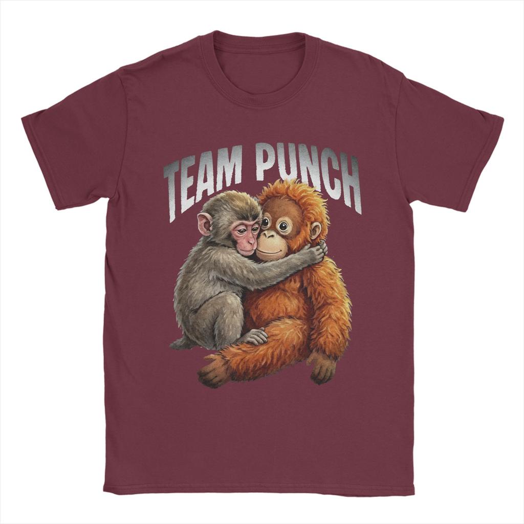 Punch Monkey Funny Animal T Shirt for Men 100 Cotton Fashion for Male TShirts Crew Neck  Tees Short Sleeve Tops Graphic