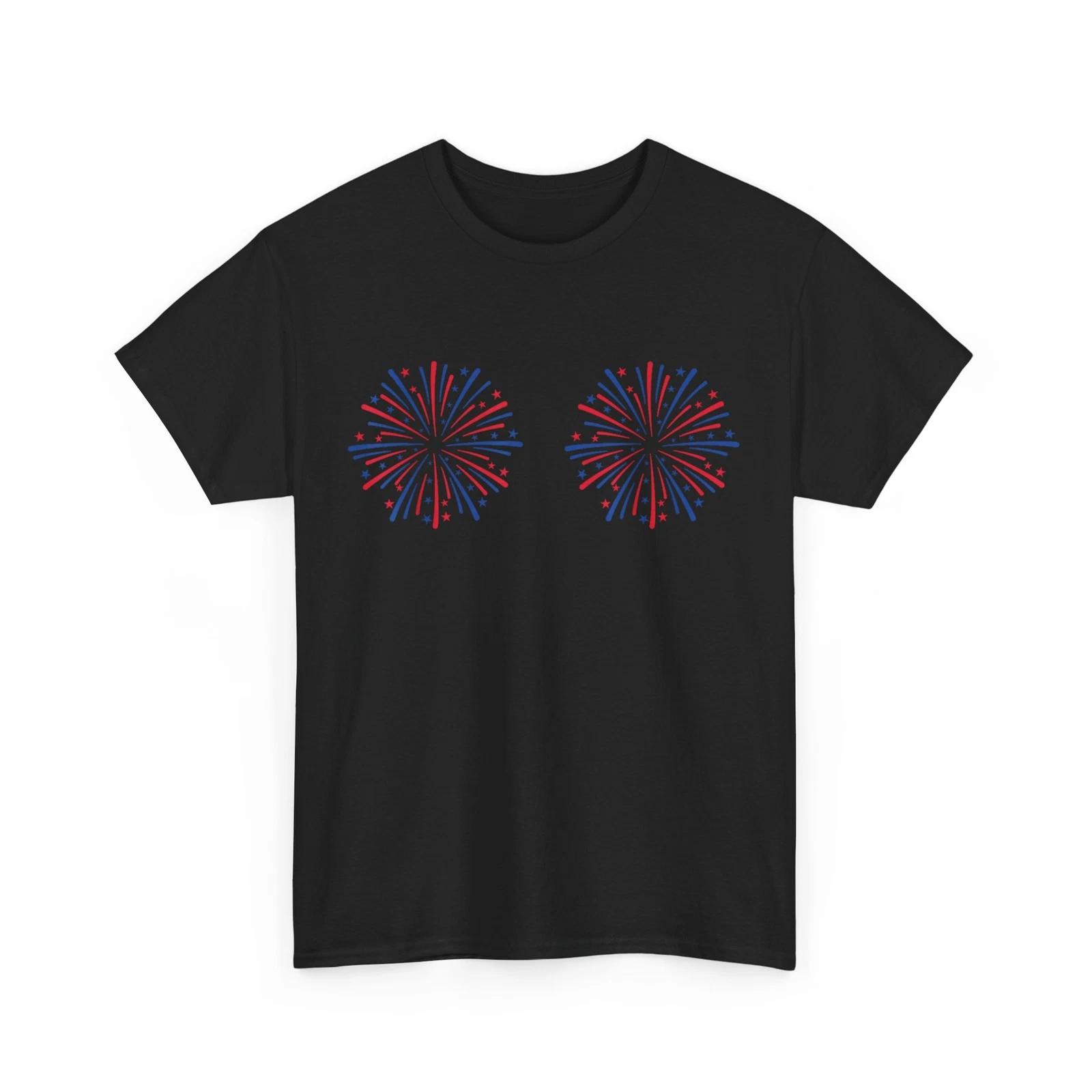 4th of July Shirt, Fireworks Fourth of July Independence Day T-Shirt S