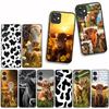 Funda Coque Cover for OPPO A80 A60 A40 A38 A79 A16 A17 A58 A78 A94 A95 A57 A15 A74 A53 A96 A98 Phone Case Cow Print Wallpaper