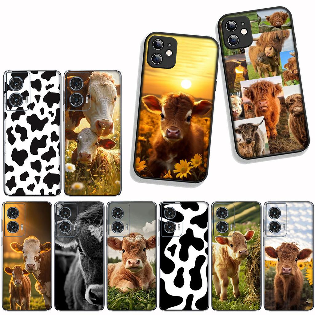 Funda Coque Cover for OPPO A80 A60 A40 A38 A79 A16 A17 A58 A78 A94 A95 A57 A15 A74 A53 A96 A98 Phone Case Cow Print Wallpaper