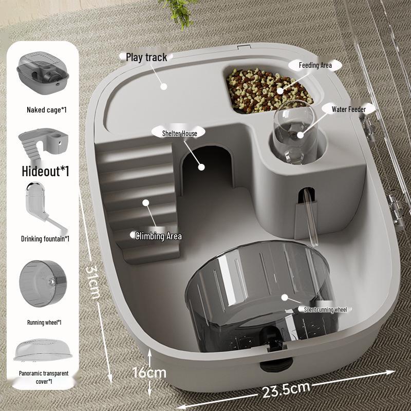 

Large Acrylic Travel Pet Cage for Golden Hamsters