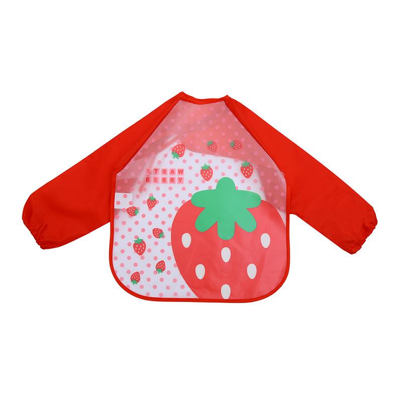 Baby Waterproof Bibs Apron Boys Girls Burp Cloth Toddler Child Newborn Feeding Painting Infant Long Sleeve Draw Animal Cartoon