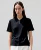 EMKM Lyocell Silk Collared Knit Top_Black