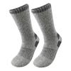 Men Fleece-Lined Socks Winter Thermal Hiking Socks Thick Warm Terry Mid-Calf Socks for Outdoor Sports Skiing Running Daily Wear