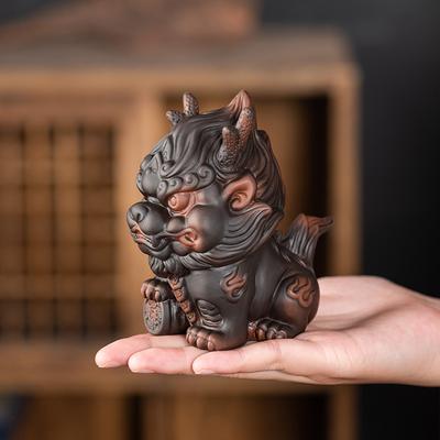 Purple Pottery Kylin Tea Pet Living Room Tea Table Decoration Tea Ceremony Accessories Tea Tray Decoration