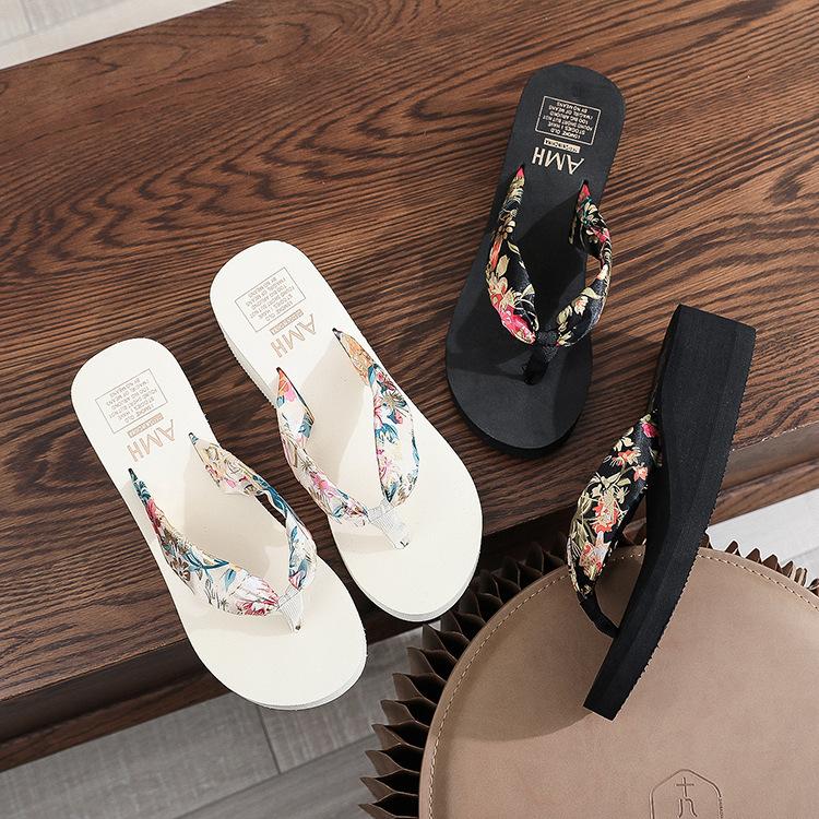 Summer ethnic flip-flops women's bohemian satin strap casual lame with beach women's slippers