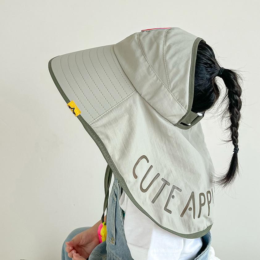 Kids Summer Sun Hat With Neck Flap UV Protection Wide Brim Visor Cap For Boys And Girls Outdoor Beach Shade