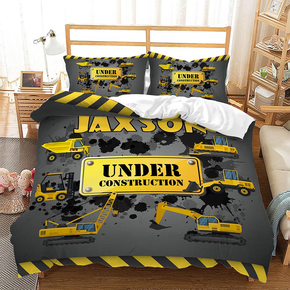 Cartoon Car Rv Quilt Cover Three-Piece Bedding Delivery