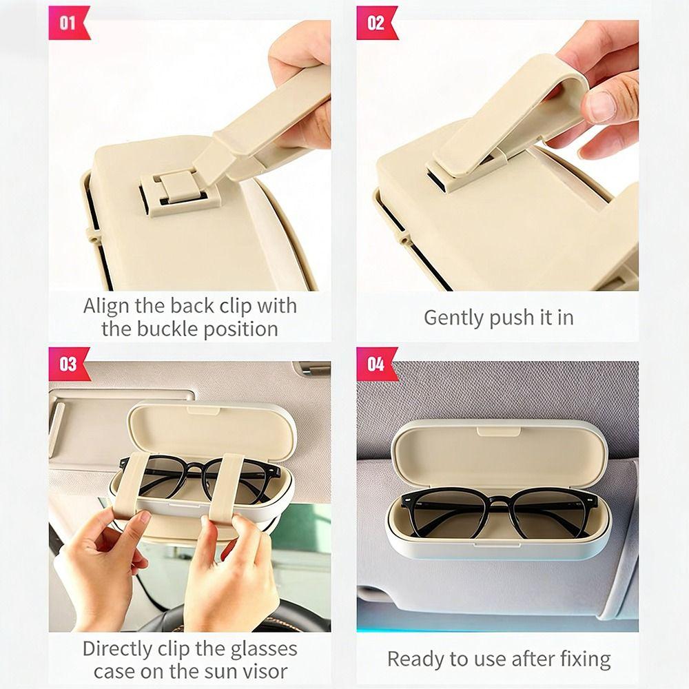 Portable Car Glasses Box Compact Driving Glasses Holder Fashion Car Sunglasses Case  Car
