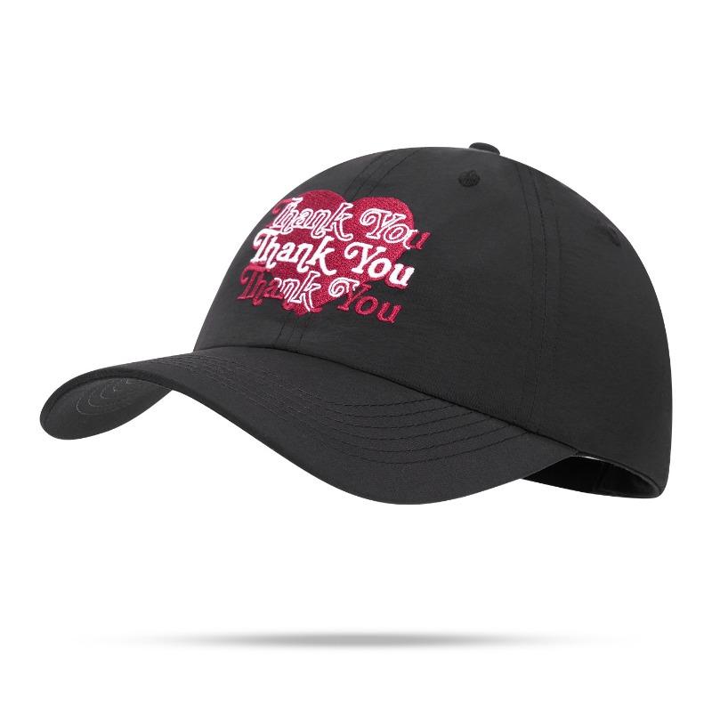 New thank you baseball hat love letter embroidery big head circumference small versatile cap