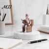 Home Bar Atmosphere Prop Skeleton Sitting On Toilet Resin Figurine, Realistic Skull Tabletop Personalized Study Bookshelf Decor Ornament, Creative