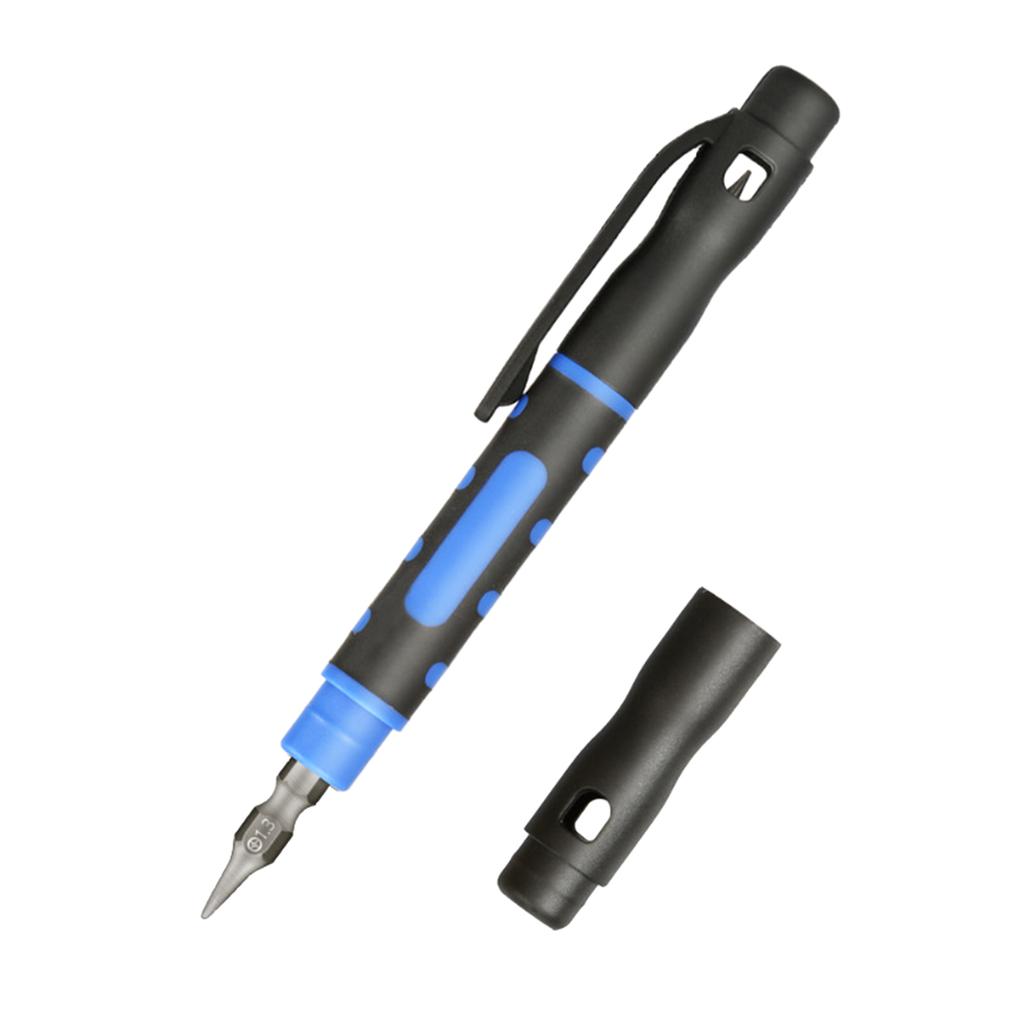 Multifunction 4 in 1 Pen Style Screwdriver with Magnetic Tips Double Ended Crossing Flathead Tips Pocket Screwdriver
