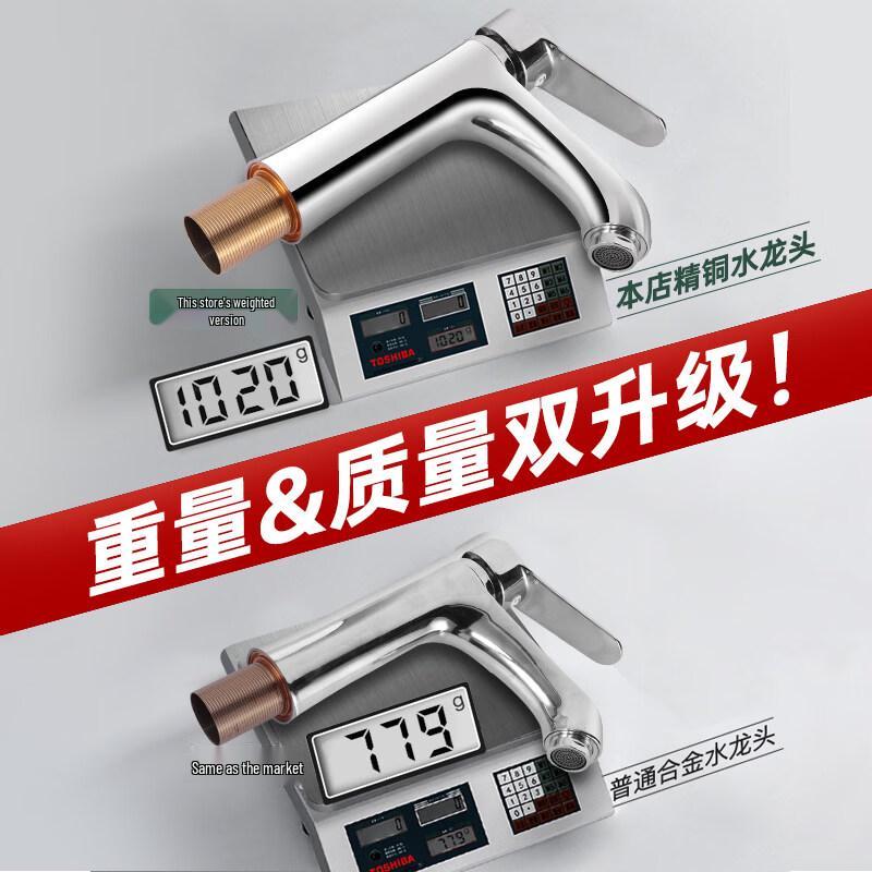 Luxury All-Copper Hot & Cold Washbasin Faucet
