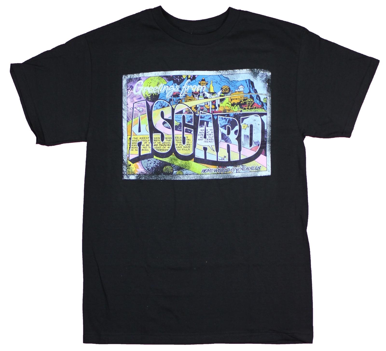 Thor Adult New T-shirt Greetings from Asgard Postcard Shirt XXL