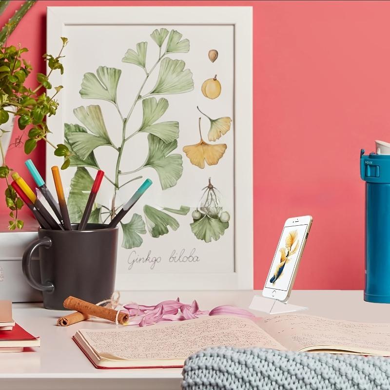 1 Transparent Acrylic Mobile Phone Holder, Multi-angle Desktop Holder, Portable Creative Bedside Desktop Accessories