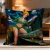 Hot IIce Spiceew Cushion Cover Soft Washable Pillow Case Multi-Scene for Couch Bed Travel Office Use