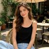 Women Tops Spaghetti Strap Sleeveless Pure Color Camisole Loose Fit Casual Basic Summer Layering Shirt Daily Wear