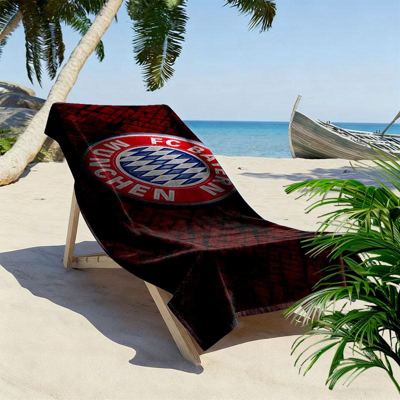 Asciugamano da Spiaggia con Stampa FC Bayern Monaco, Asciugamano Grande Morbido Asciugatura Rapida per Spiaggia Campeggio Nuoto