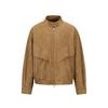 Unisex Retro Faux Suede Harrington Jacket for Fall/Winter - Casual, Versatile Design