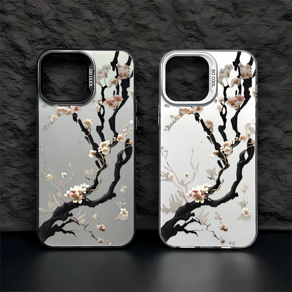 Chinese Plum Blossoms Phone Case For IPhone 17 17e 16 15 14 Pro Max 13 12 11 Air Protective Cover Hard PC Sturdy Coque Cover