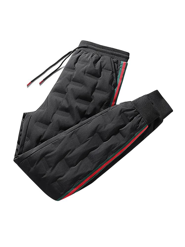 Icaruk Sports Quilted Thermal Duck Down Elastic Waist Casual Padded Pants Apt192