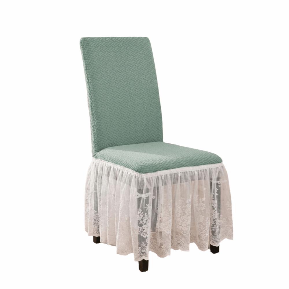 Stretchable Elastic Chair Cover Thickened Full Wrap Stool Cover Chair Cover with Skirt  Home Use