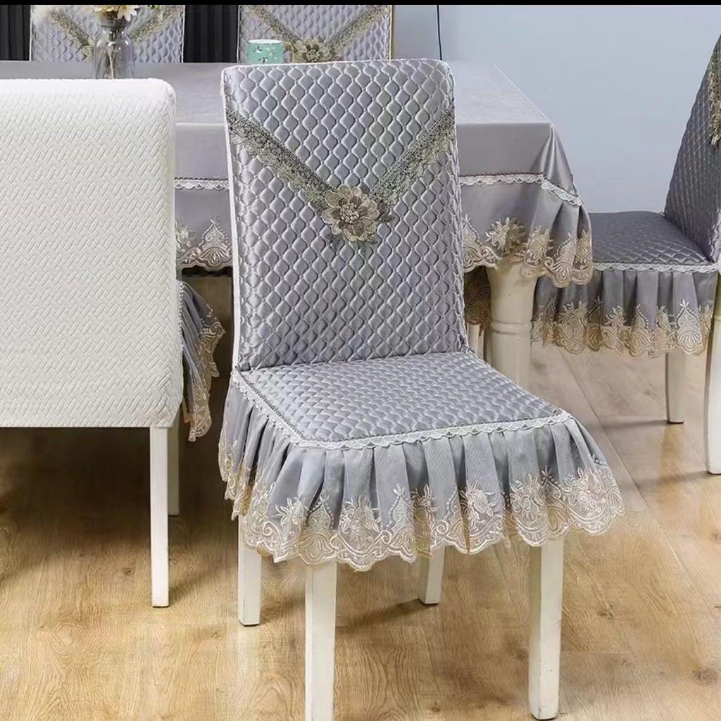 All-Season Dining Chair Cover with Built-In Backrest Pad and Cotton Padding