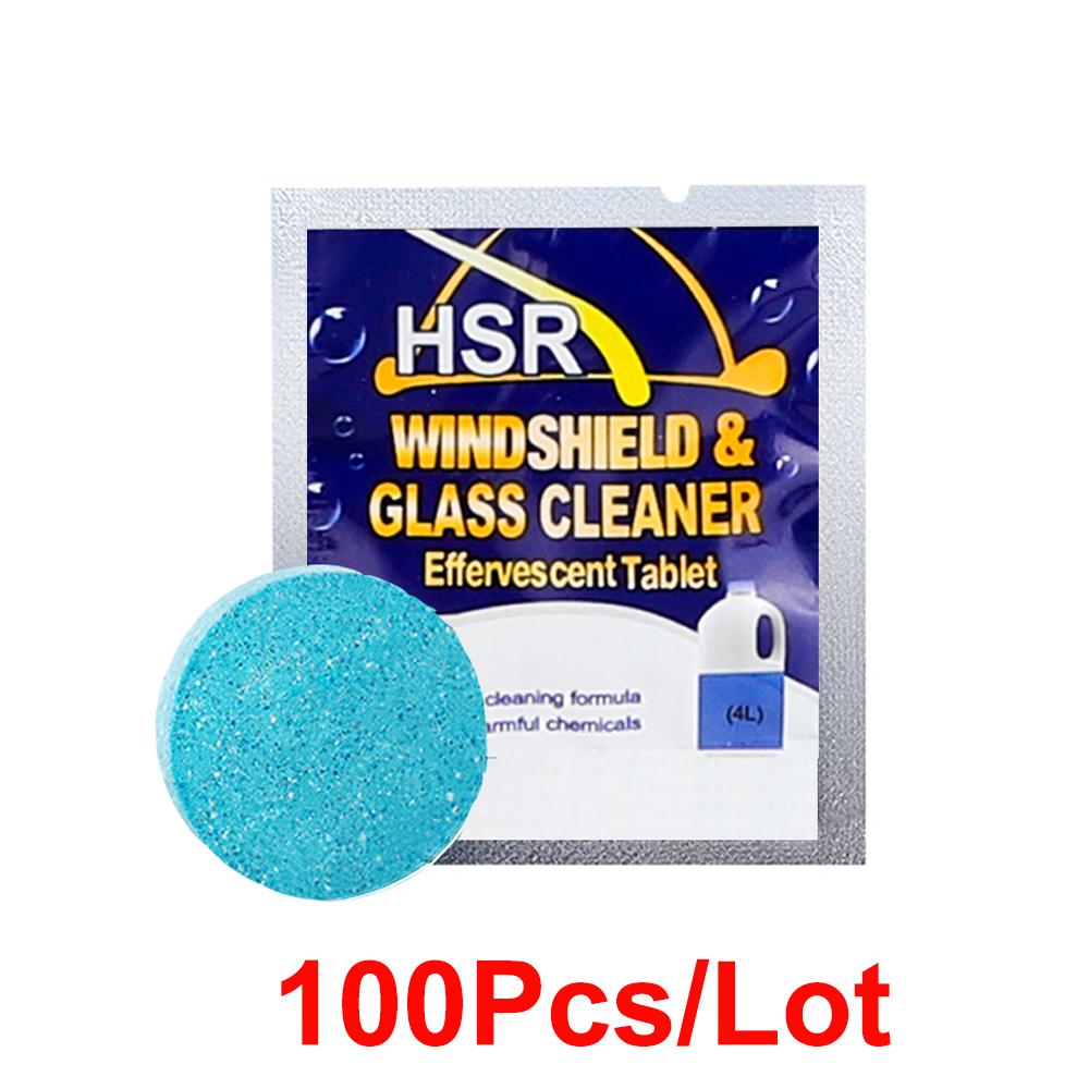 100/500 шт. (1шт=4л) Автомобильное лобовое стекло Конденсированное шипучее таблетированное средство для мытья стеклоочистителей Твердое концентрированное средство для мытья стеклоочистителей Таблетки