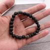 Volcanic Stone Bracelet for Men Lava Wooden Beads Bracelet Tibetan Buddha Wrist Chain Women Men Zircon Gift New Bracelets